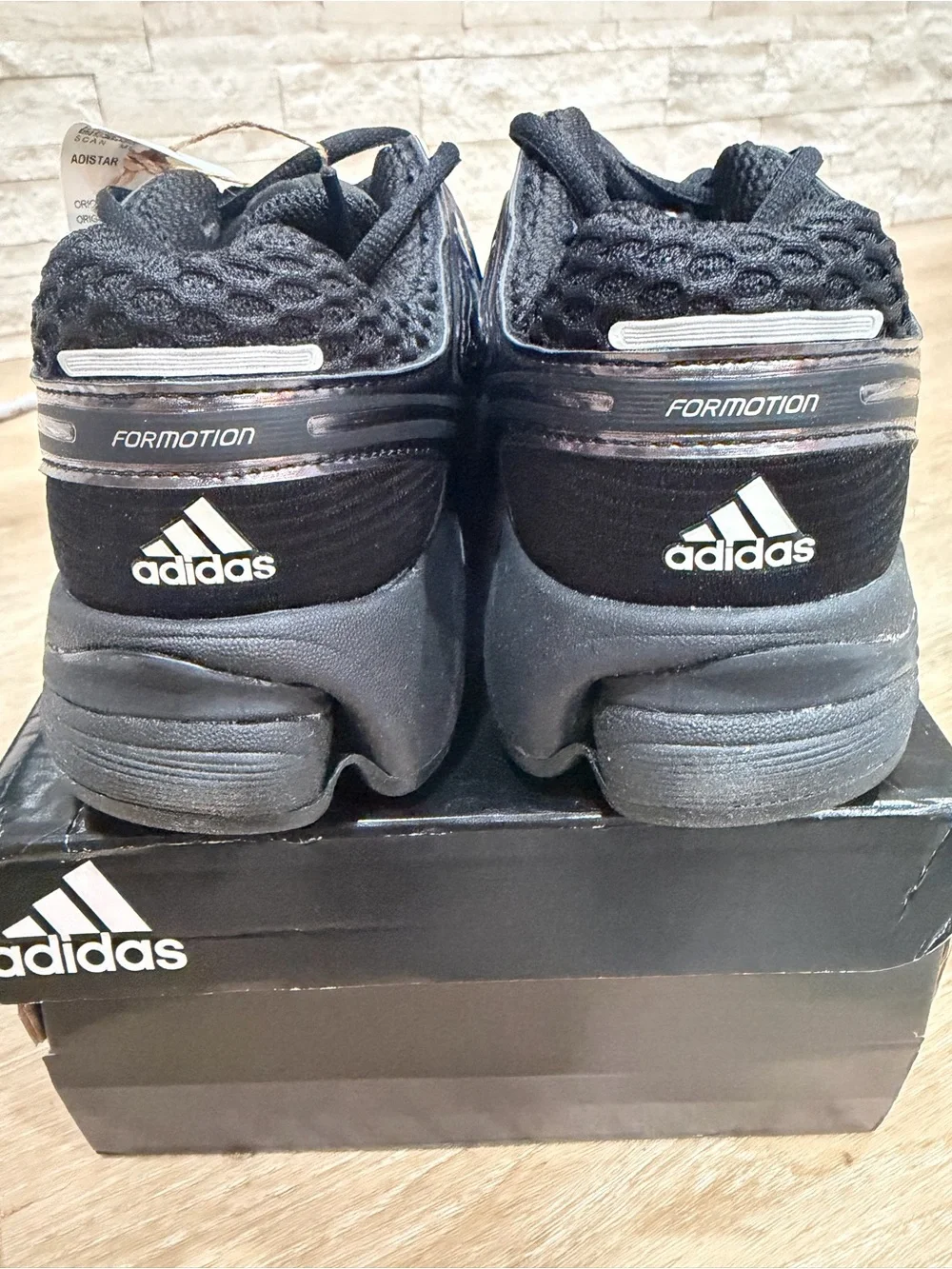 adidas Black Sneakers with White Stripe Accents